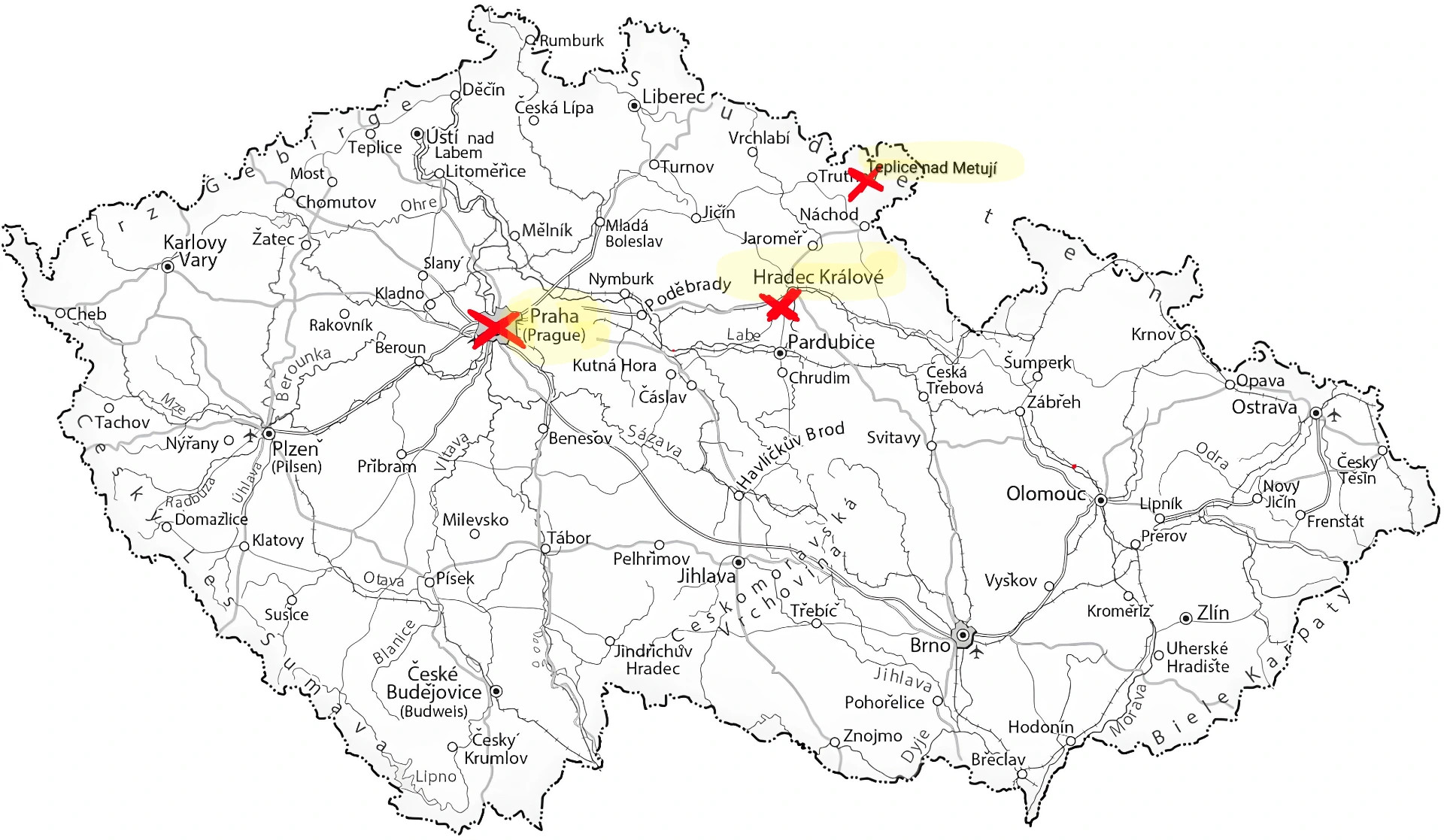 Poradna TČM Praha, Hradec Králové, Teplice nad Metují